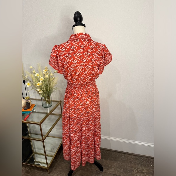 NWOT Max Studio Red Flutter Sleeve Maxi Dress | Size XS - Picture 7 of 10
